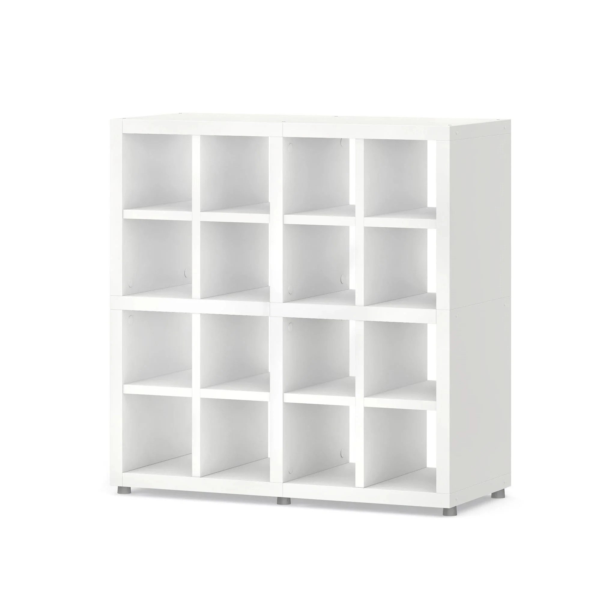 BOON Cube Storage Shelf Square 2x2 Accessorized White Cross