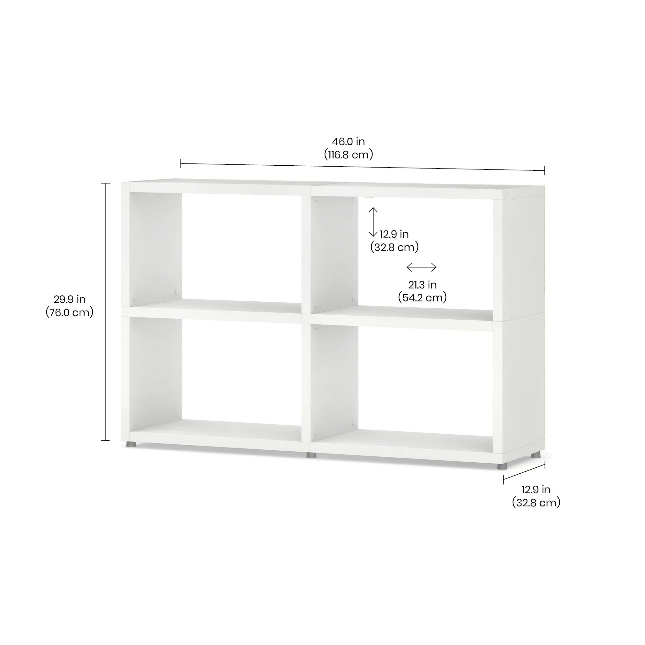 BOON Cube Storage Shelf Square 2x2 Accessorized with Blue Softboxes - Image 2