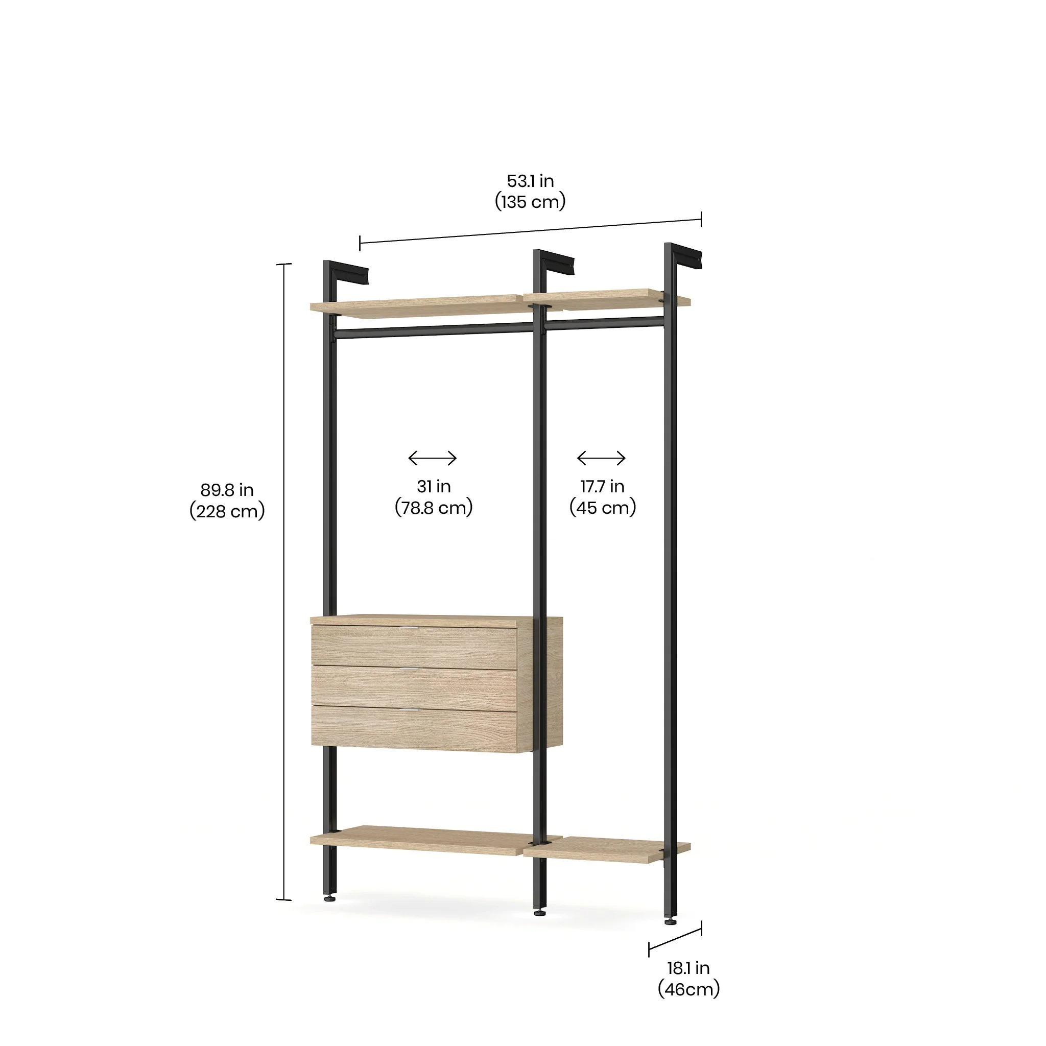 Easy Install Closet Organizer with Drawers - Award-Winning Modular Design CLOS-IT W-154 - Image 5