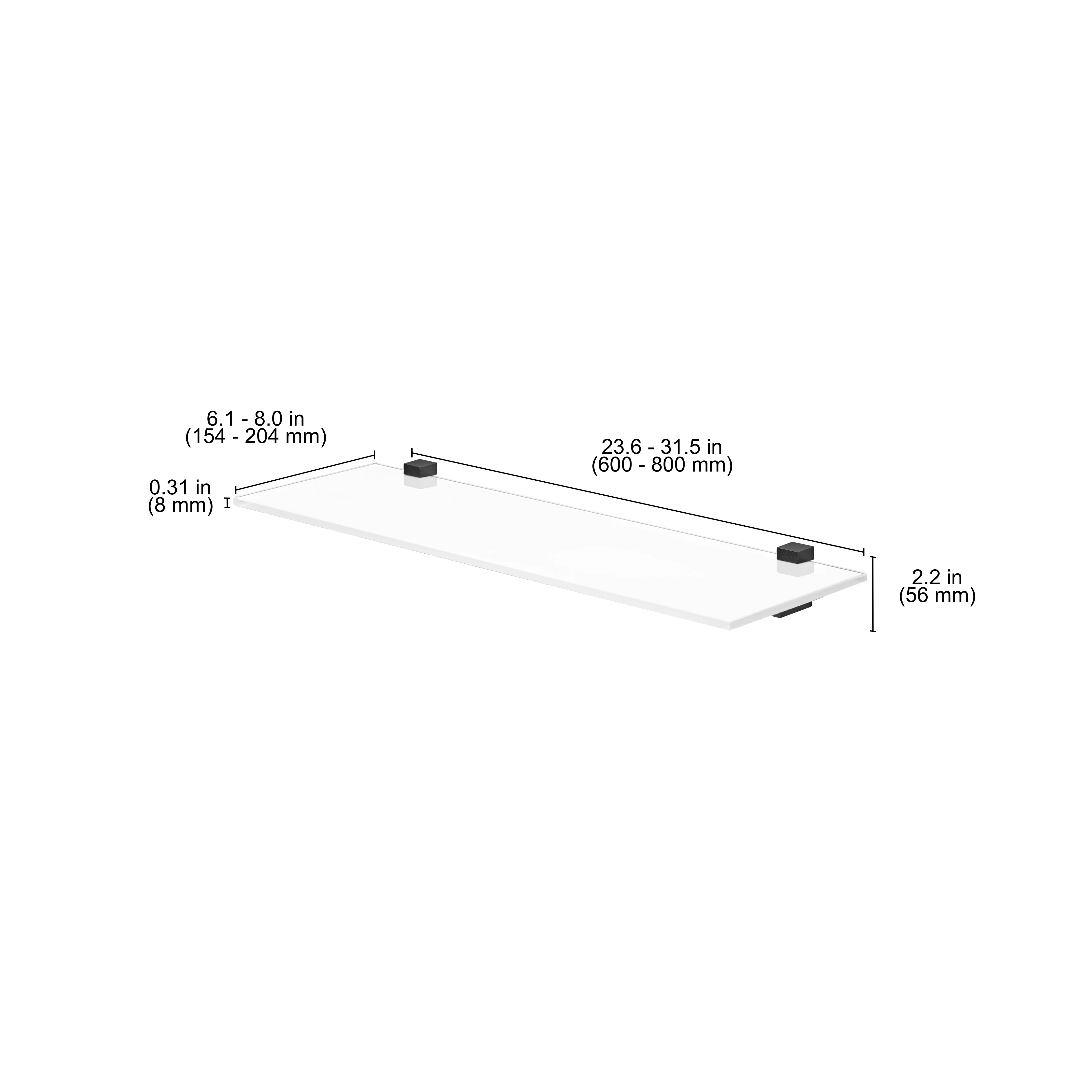 GLASSLINE Square Shelf and CUADRO Clip - Image 4