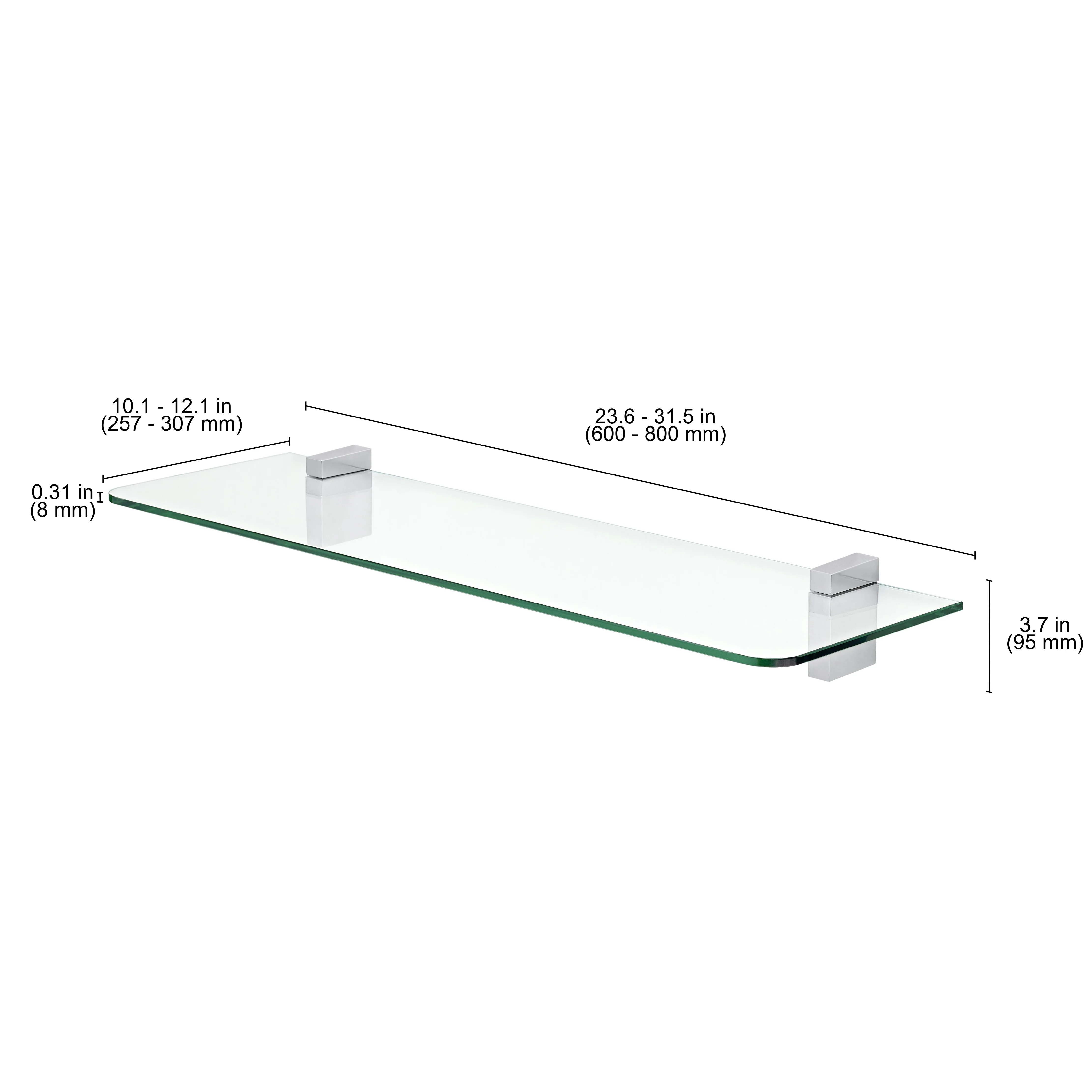 GLASSLINE Standard Shelf and CUADRO MAXI Clip - Image 4