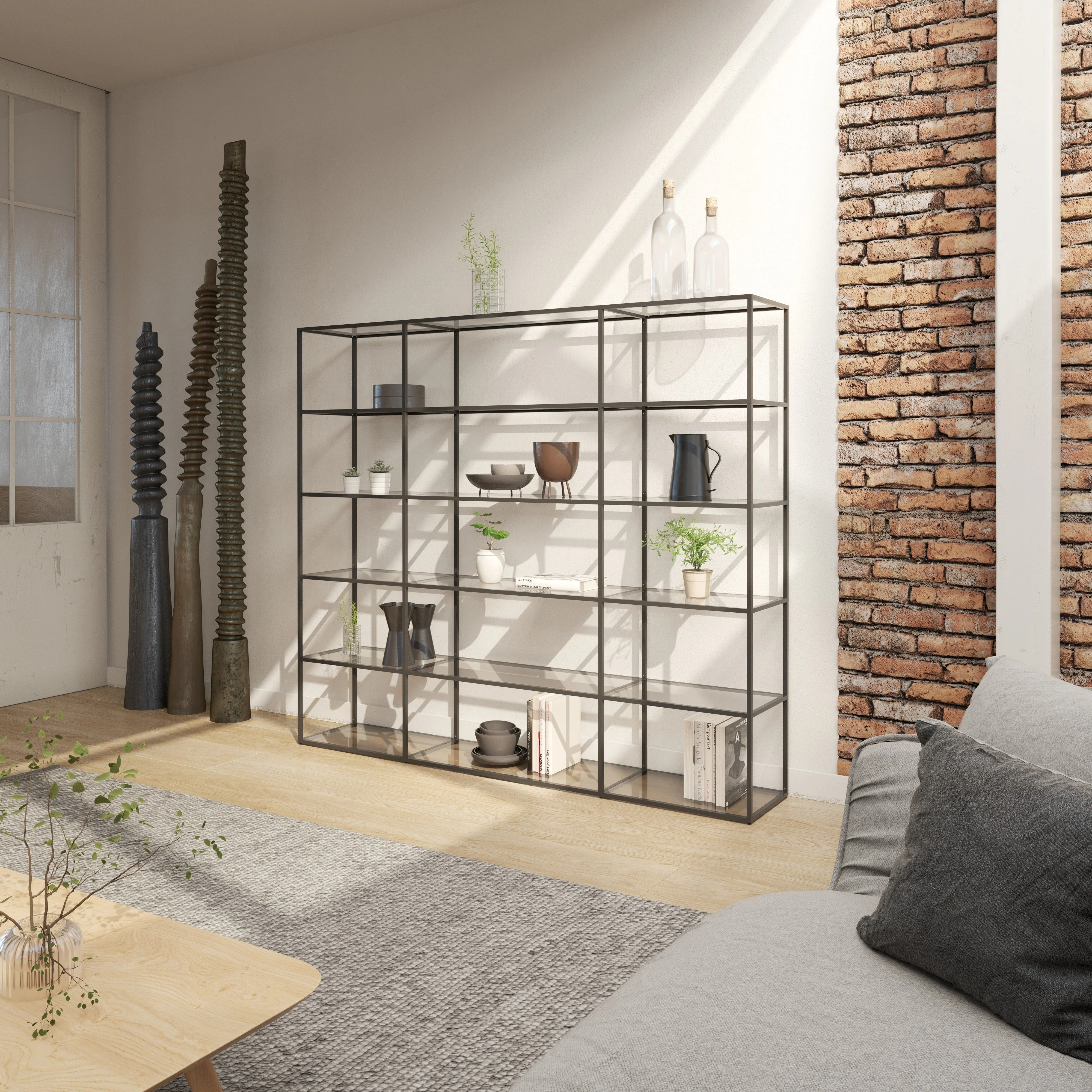 Freestanding Shelves - Modern Storage System with Custom Design & German Engineering LIUM Decorative Shelving Unit L 2x2 - Image 3