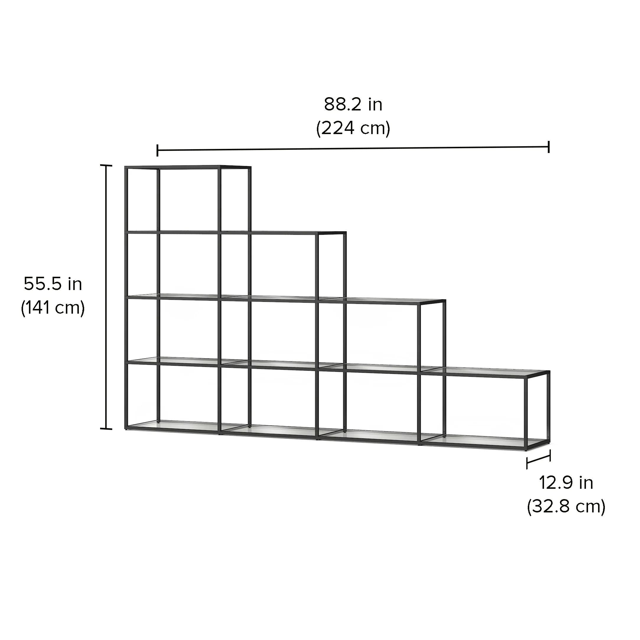 Customize Your Shelving System - Modern Storage with Flexible Design LIUM Decorative Shelving Unit Step L 4x4 - Image 5