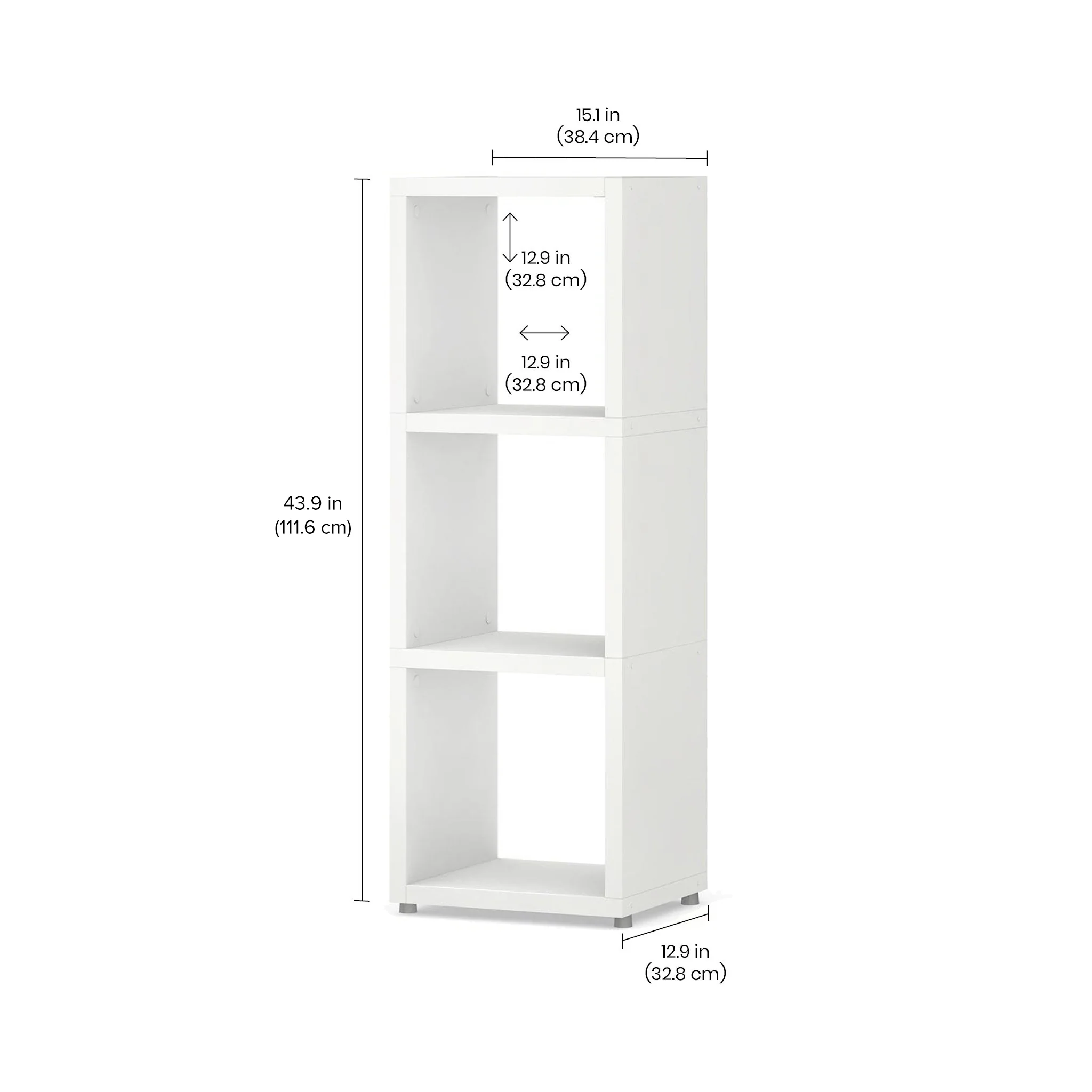 Modern Cube Shelf Organizer – Durable, Customizable Storage Solution BOON Cube Storage Shelf Square 1x3 - Image 4