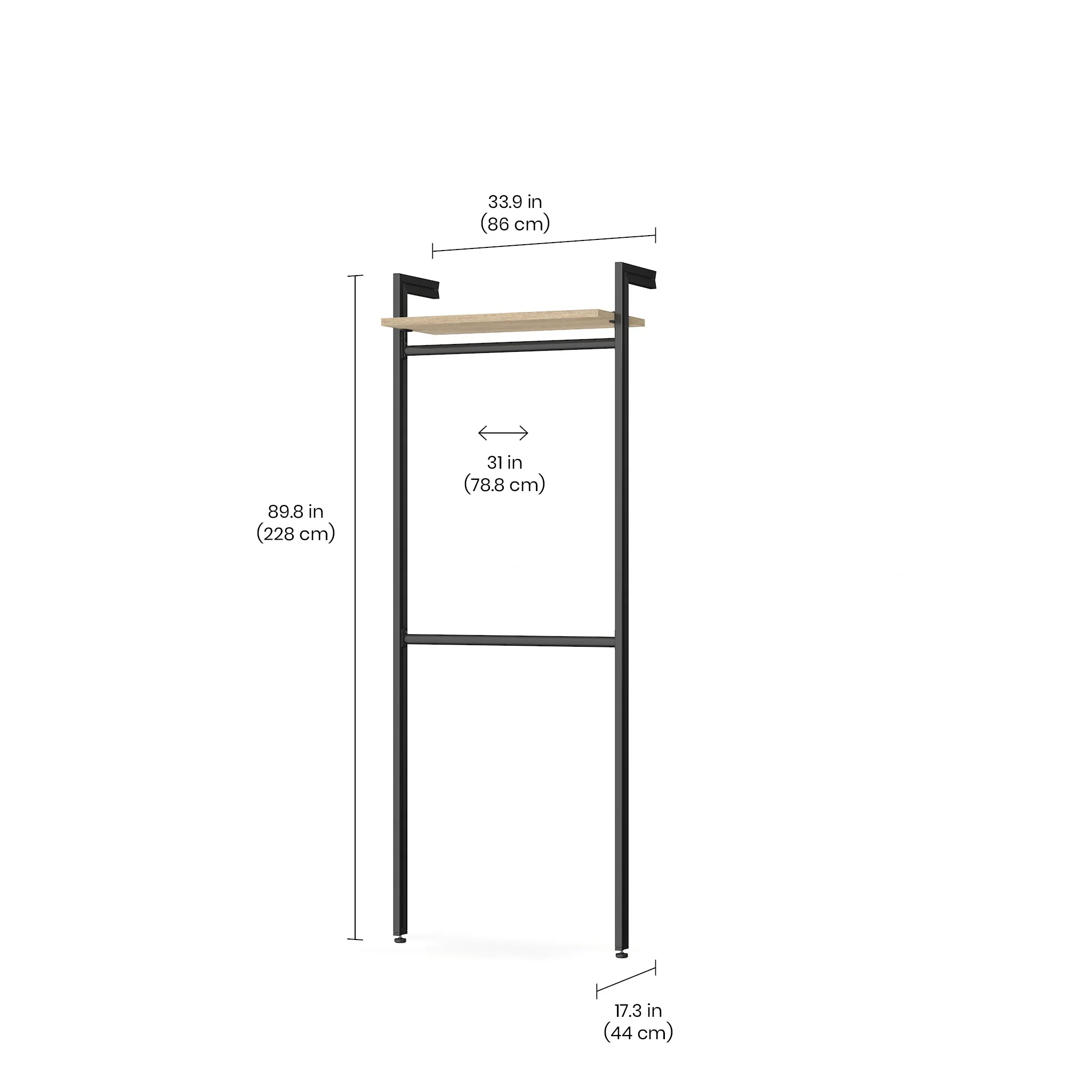 Open Wardrobe Solution with Easy Assembly - Freestanding Closet System CLOS-IT W-103 - Image 5
