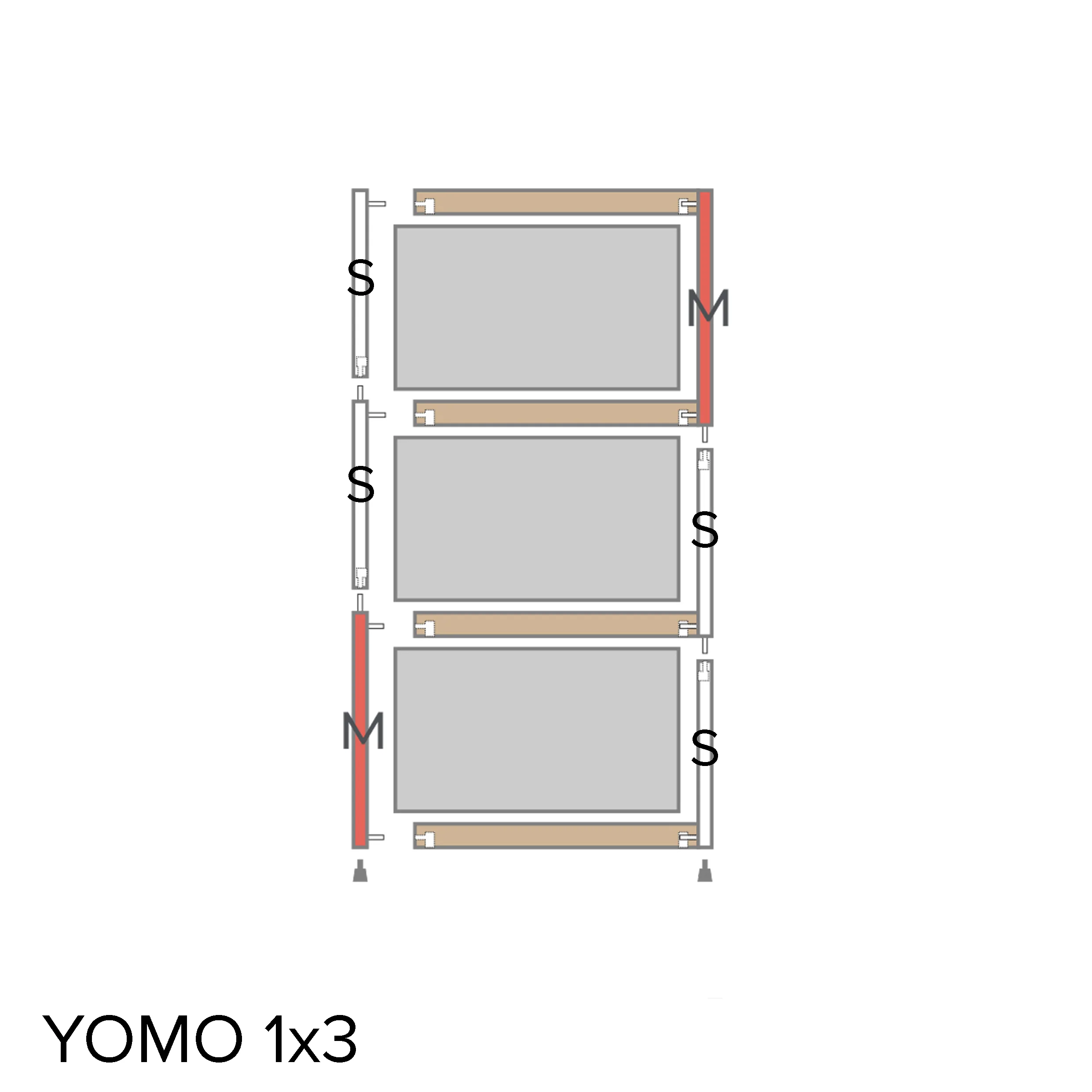 YOMO Modular Bookshelf 1x3 - Image 10