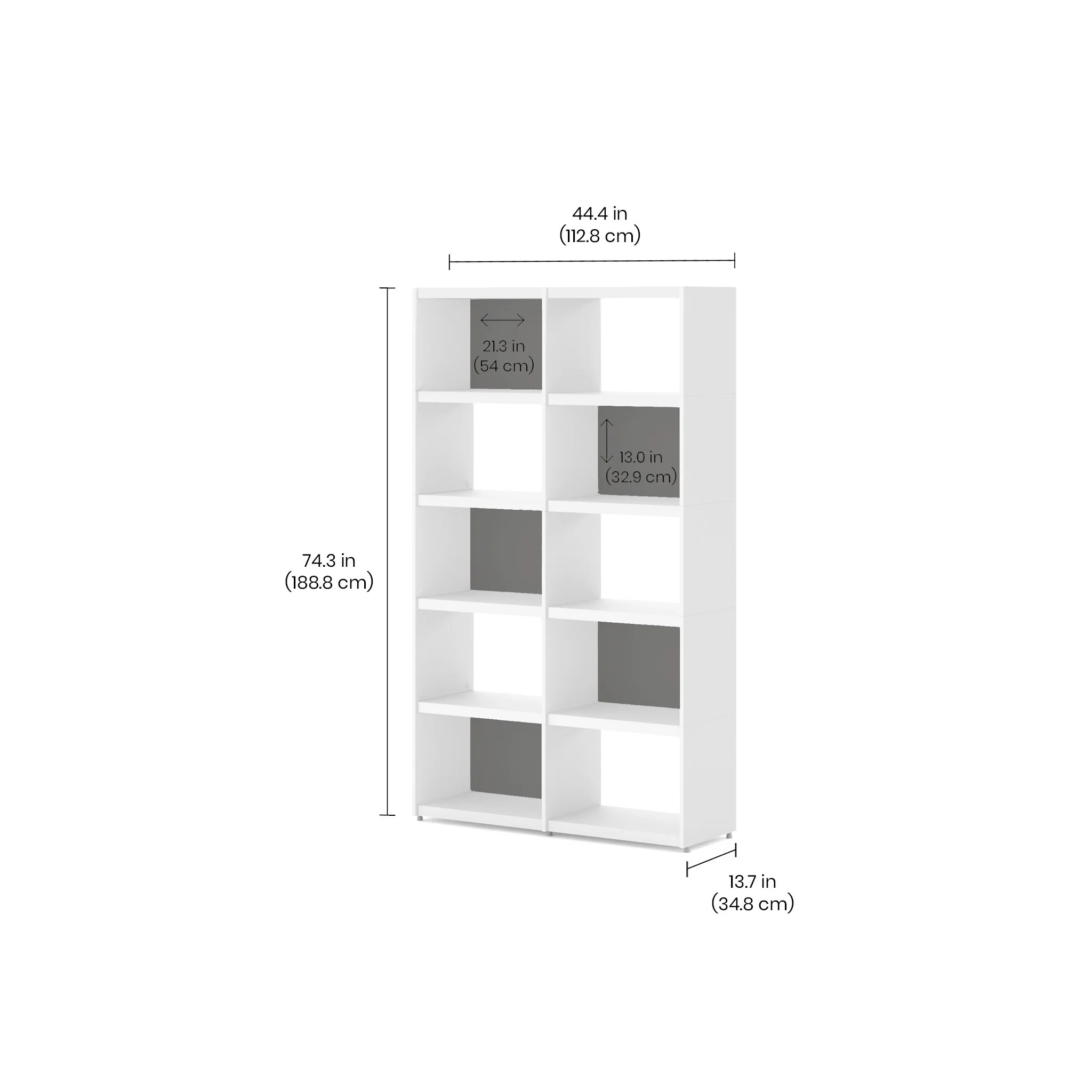 YOMO Modular Bookshelf 2x5 - Image 7